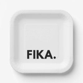 Fika Bold Zwart-Wit Sans Serif Papieren Bordje