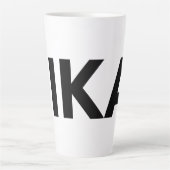 FIKA Gras Mug en latte noir et blanc (Devant)