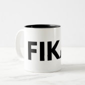 FIKA. Mug de café bicolore gras (Devant gauche)