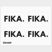 FIKA. Sticker rectangulaire en gras (Feuille)