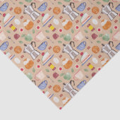 Fika (Tender Peach) - Waterverf Patroon Tissuepapier (Detail)