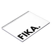 FIKA. Vet zwart-wit Notitieboek (Linkerzijde)