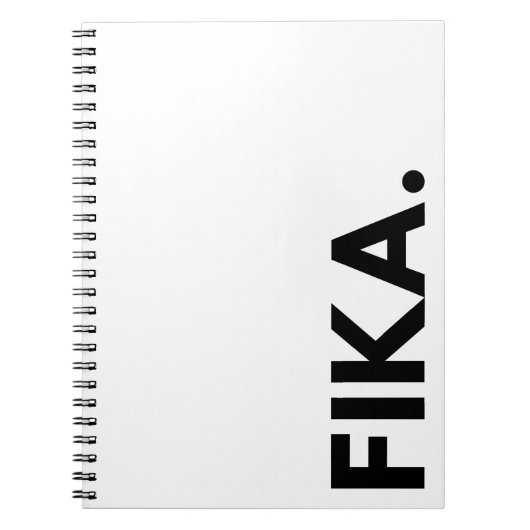 FIKA. Vet zwart-wit Notitieboek (Voorkant)