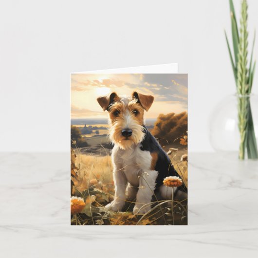 Fil Cheveux Fox Terrier En Automne Campagne (Devant)