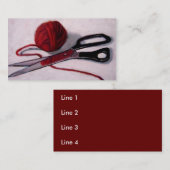 FIL, CISEAUX : ART : CARTE DE VISITE (Devant / Derrière)