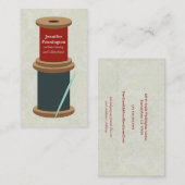 Fil d'amusement et carte de visite de couture fait (Devant / Derrière)