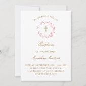 fil d'aquarelle | Invitation au baptême (Devant)