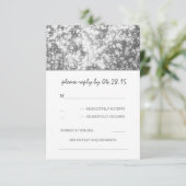 fil d'argent lumières mariage cartes RSVP (Debout devant)