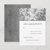 fil d'argent lumières mariage cartes RSVP (Devant / Derrière)