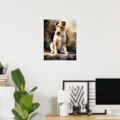 Fil Fox Terrier Dog Art Imprimer Poster (Bureau à domicile)