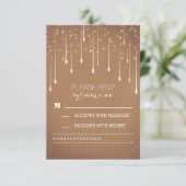 fil lumières mariage moderne cartes RSVP (Debout devant)