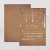 fil lumières mariage moderne cartes RSVP (Devant / Derrière)