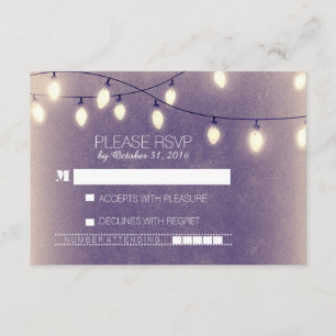fil lumières mariage moderne cartes RSVP