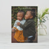 Fil moderne joyeux Noël carte photo une photo (Debout devant)