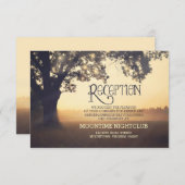 fil romantique lumières arbre mariage carte de réc (Devant / Derrière)