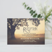 fil romantique lumières arbre mariage carte de réc (Debout devant)