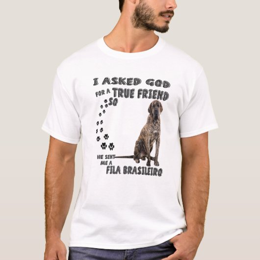Fila Brasileiro Quote Mam Dad Print, Braziliaanse T-shirt (Voorkant)
