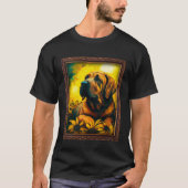 Fila Brasileiro Schilderij Zonnebloem Bloem Moeder T-shirt (Voorkant)