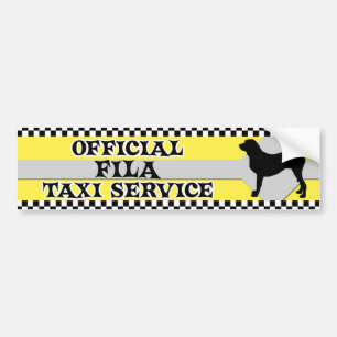 Fila Brasileiro Taxi Service Bumpersticker