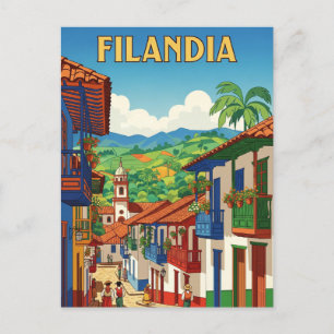Filandia Colombia Reizen Briefkaart