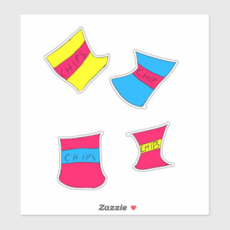 Filberts verschillende soorten chipsstickers sticker