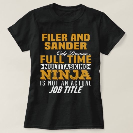 Filer en schuurmachine t-shirt (Design voorkant)