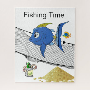 Filet de pêche Puzzles Poisson Sable Ver