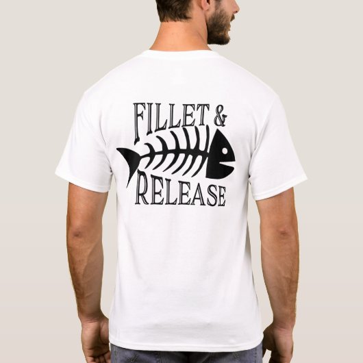 Filet en release Funny Vist T-Shirt (Achterkant)