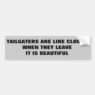 Filetailgaters: Als wolken. Weggaan en het is prac Bumpersticker