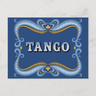 Filete Fileteado Porteño Argentine Tango Sign Briefkaart