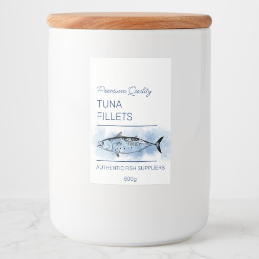 Filets de poisson de thon Étiquette de produit (Devant)