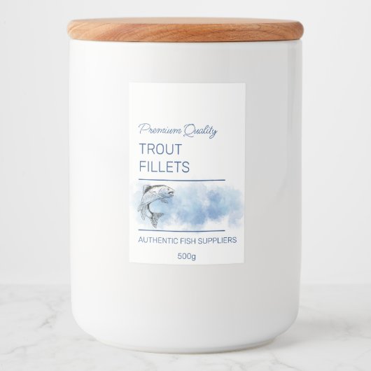 Filets de poisson truite Étiquette de produit (Devant)