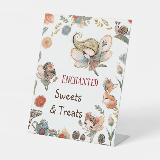 Filets en -behandelingen van witte bosjes reclamebord met voetstuk (Voorkant)