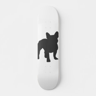 Filhouette hond van de Franse hond Bulldog Skateboard