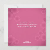 Filiale florale Fuchsia Christening Invitations (Dos)