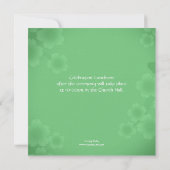 Filiale Florale Jade Green Baptism Invitations (Dos)