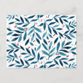 filialen van de waterverf - turquoise en red briefkaart (Voorkant)