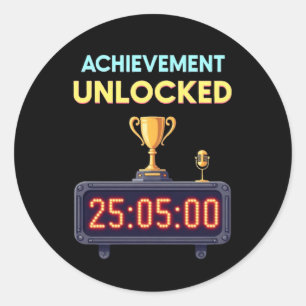 Filibuster Kampioen 2025 – Achievement Unlocked Ronde Sticker
