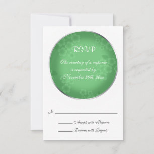 Filigrane florale Jade Green Wedding Cartes RSVP