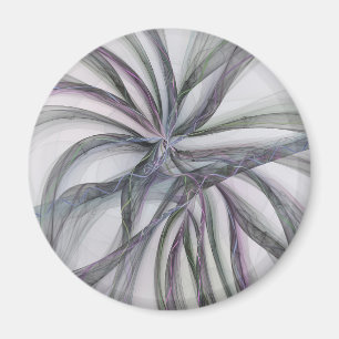 Filigre Bewegingen Modern Abstract Zwaiende Fracta Magneet
