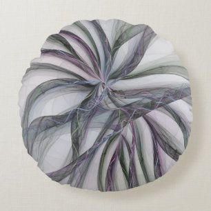 Filigre Motieven Moderne Abstracte Swingende Fract Rond Kussen