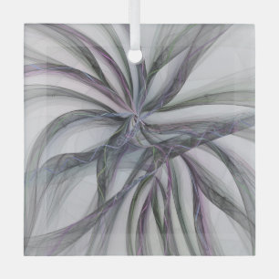 Filigre Motieven Moderne Abstracte Zwaiende Fracta Glas Ornament