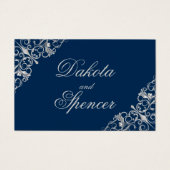 Filigree Art déco | Silver Navy Blue Wishing Well (Devant)