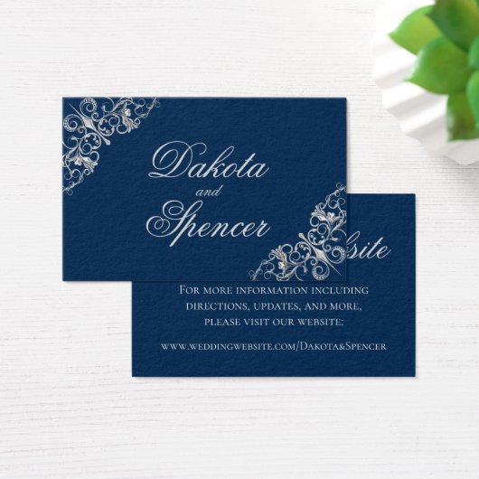 Filigree Art déco | Site Silver and Navy Blue (Bureau)