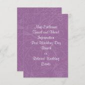 Filigree Butterfly Enclosure Card in Paars Informatiekaartje (Voorkant / Achterkant)