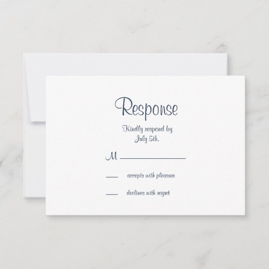 Filigree Butterfly RSVP en Turquoise (Devant)