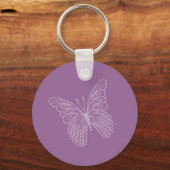 Filigree Butterfly Sleutelhanger in Paars- (Voorkant)