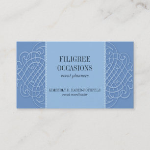 Filigree Cerulean Elegance Visitekaartje