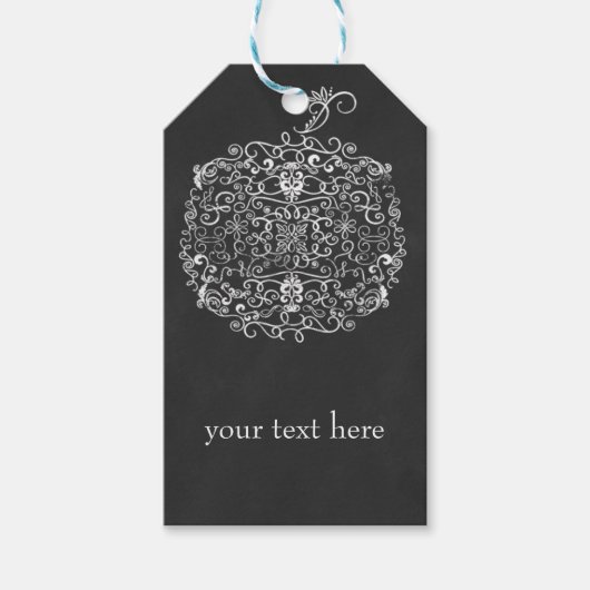 Filigree Chalkboard Herfst Pumpkin Autumn Herfst P Cadeaulabel (Voorkant)