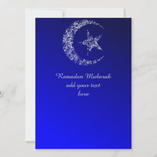 Filigree Crescent Moon en Star Invitation Kaart